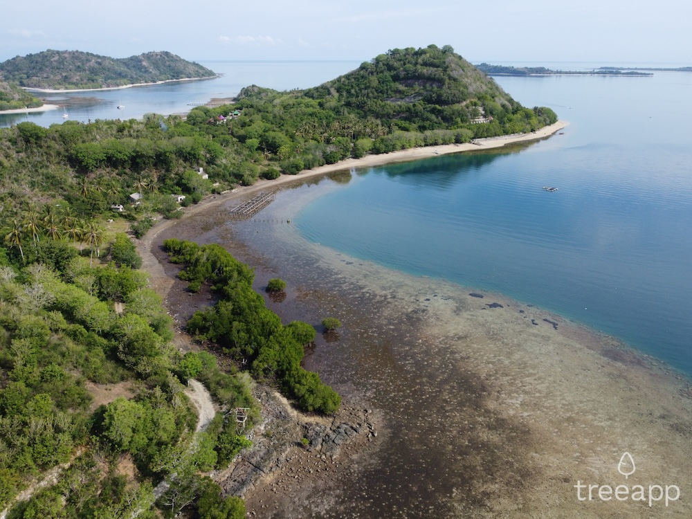 A bird's eye view of one of our sites in Lombok.